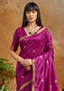 Royal Magenta Woven Banarasi Silk Saree