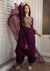 Aubergine Zari Maroon Cotton Suit (10702021034177)