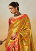 Golden Yellow Dual Tone Woven Kanjivaram Silk Saree