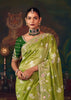 Sage Green Woven Embroidered Saree