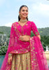 Rani Pink & Gold Embroidered Lehenga