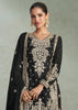 Caviar Black Embroidered Plazzo Set