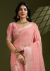 Amber Peach Woven Soft Silk Saree