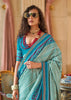 Sky Blue Printed Soft Silk Saree