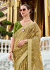 Olive Green Woven Tissue Silk Saree
