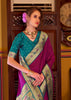 Dahlia Purple Woven Banarasi Soft Silk Saree