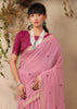 Dusky Pink Woven Cotton Silk Saree