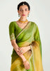 Mehandi Green Ombre Banarasi Tissue Saree