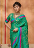 Medium Green Woven Banarasi Silk Saree