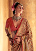 Rust Orange Printed Patola Silk Saree