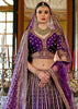 Dark Purple Heavy Embroidered Designer Lehenga