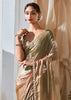Pre Order: Olive Brown Designer Silk Saree