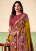 Misted Yellow kalamkari Printed Cotton Silk Saree