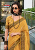 Mimosa Yellow Woven Linen Tissue Silk Saree