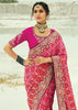 Queen Pink Woven Georgette Bandhej Designer Saree