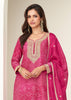 Queen Pink Bandhej Print Embroidered Sharara Set