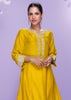 Sunshine Yellow A-Line Embroidered Kurta