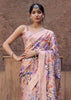 Lavender Pink Digital Printed Silk Saree