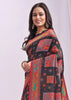 Phantom Black Woven Linen Cotton Saree
