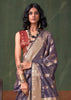 Persian Purple Woven Paithani Tissue Silk Saree