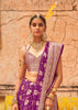 Festive Purple Woven Banarasi Georgette Silk Saree