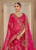 Dark Pink Heavy Embroidered Designer Lehenga