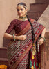 Tibetan Red Printed Patola Silk Saree