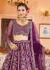 Regal Violet Embroidered Net Lehenga
