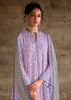 Persian Purple Embroidered Suit Set With Digital Print