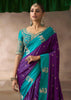 “Exclusive Offer” : Purple Woven Banarasi Satin Silk Saree