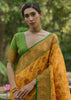 Daffodil Yellow Woven Kashmiri Jamewar Silk Saree