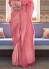 Blossom Pink Woven Kanjivaram Silk Saree