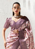 Mist Purple Woven Banarasi Silk Saree With Digital Print