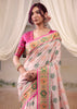 Bloom Pink Woven Patola Silk Saree
