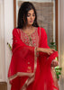 Vermillion Red Gold Detail Embroidered Suit (10702889058497)