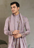 Lilac Purple Sequence Embroidered Cotton Kurta With Dupatta