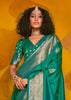 Marine Green Woven Banarasi Silk Saree