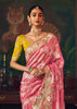 Blossom Pink Woven Embroidered Saree