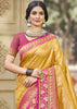 Rich Gold Yellow Woven Kanjivaram Silk Saree