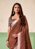 Arabian Brown Woven Linen Silk Saree