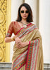 Royal Golden Banarasi Tissue Silk Saree with Contrast Border