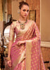 Blush Pink Woven Banarasi Tissue Silk Saree
