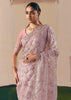 Light Pink Embroidered Designer Silk Saree