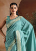 Radiance Blue Woven Banarasi Silk Saree