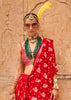 Bridal Red Woven Banarasi Georgette Silk Saree