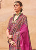 Fuchsia Purple Printed Kashmiri Jamewar Saree