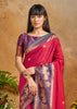 Scarlet Red Woven Banarasi Silk Saree