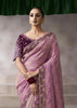 “Exclusive Offer” : Purple Banarasi Designer Saree With Embroidered Blouse