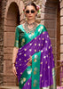 Royal Purple Banarasi Satin Silk Saree