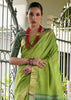 Green Woven Silk Saree With Patola Pallu